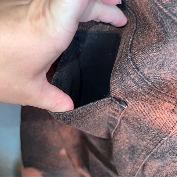 Black Reverse Tie Dye Stretch Jeans - Picture 8 of 10